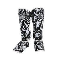 ANOTHERBOXER MMA Shin and Foot Guards for Professional Training - Muay Thai, Boxing, and Combat Sports. Medium white