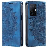 for Xiaomi 11T Pro,11T Mandala Embossed PU Leather Flip Wallet Case Magnetic Closure Cover Xiaomi 11T tamsiai mėlyna
