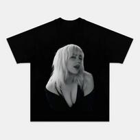 Unisex shirt Cotton Oversize Large Size BILLIE EILISH GRAPHIC TEE S-5XL XXXXL gray