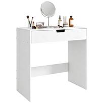 Tualetinis staliukas su stalčiumi Modernus makiažo staliukas miegamajam 75 x 40 x 75 cm Baltas