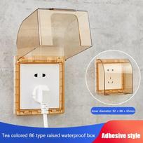 Lipnus lizdas, atsparus vandeniui, plastikinis elektros kištuko dangtelio apsauginis lizdas Coffee Large