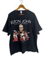 Vintage Elton John Rocket Man The Definitive Hits Promo Album Tour Concert T Shirt 2XL Size 110 black
