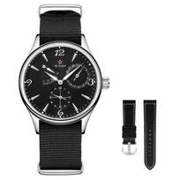 Klasikinis Seagull 1963 Pilotų Vyriškas Laikrodžio Rinkinys ST1780 Automatinis Mechaninis Ciferblatas Safyro Stiklas Retro Stilius Atsparus Vandeniui black