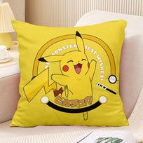 1pcs Pokémon Pikachu Pillow Cover Cute room Decoration Pillowcase Sofa Cushion Cover Bedroom Home Decoration 16x16Inch yellow