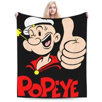 Popeye Merch Antklodės Itin Minkštos Flanelinės Mesti Antklodės Jaukus Kilimo Gabalas 80x60in