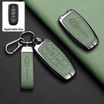 Naujas modelis cinko lydinio ožkos odos automobilio rakto dėklas dangtelis Chery Omoda C5 5 Fx 7 Tiggo 8 PLUS 8 Pro 7 Pro Arrizo 5 PLUS Automobilio raktų pakabukas black