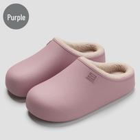 Vandeniui atsparūs medvilniniai šlepetės su Eva padu - Žieminiai, šilti, pliušiniai, vyrams ir moterims 35-36 (23cm) violetinė