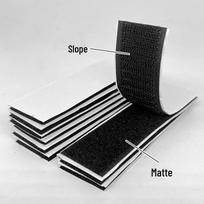 Double-Sided Self-Adhesive Velcro Fastener Strip for Curtains Grade C, 16mm white hook, 25m black