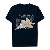 USAir Force F22 Raptor Stealth Fighter Printed Mens TShirt Summer Cotton Short Sleeve Unisex Clothes Oversized Streetwear 3XL gray