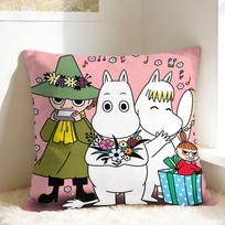 Cute M-Moomins Pillow Case Soft Pillow Cover Cute Funny Pillowcases For Sofa Home Decoration Peach skin 18*18(CM)-1Pcs white