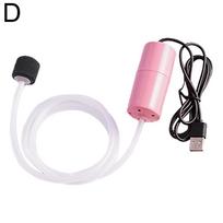 Tylus deguonintojas Mažas deguonies siurblys Nešiojamas mini USB įkrovimas Akvariumo deguonies siurblys Žuvininkystės akvariumo reikmenys rožinė