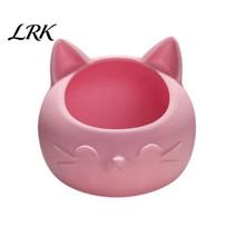 Jewelry Storage Box Cat 3D Printed Head Pen Holder, Cute Desktop Container, Wide Smooth Edge Mouth Sundries Container for Keys Pens Makeup Brush rožinė