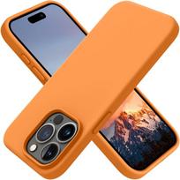 (iPhone 15 Pro Max case, Orange) Compatible with iPhone 15 Pro Max Case, Silicone Shockproof Slim Thin Phone Case