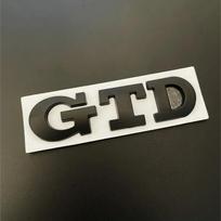 3D Metalinės Priekinės Grotelės GTD Logotipo Emblema Galinės Bagažinės Ženkliukai Lipdukai Volkswagen VW Golf 2 4 5 6 7 R MK2 MK3 MK4 Automobilio Aksesuarai ru3 black