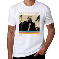 Retro Lėtos Arklių Serijos Marškinėliai Marškinėliai Unisex Medvilniniai Juokingi Unisex Grafiniai Marškinėliai Marškinėliai Su Spaudiniais Marškinėlis L black