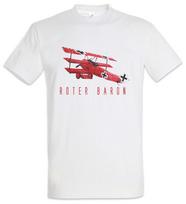 Raudonojo Barono Marškinėliai Raudonojo Barono Pilotas Oro Pajėgos Skraidantis Kovotojas Cirko Fokker S white