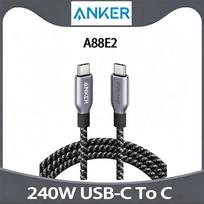 Anker Prime USB C to USB C Cable, 240W 3ft 6ft Fast Charging USB C Cable, Upcycled-Braided Nylon With 100-Year Bend Durability