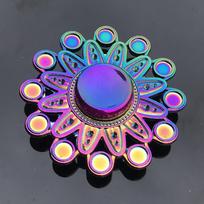 Rainbow Fidget Metal Spinner Colorful Finger Spinners High Speed Hand Spinners Fidget Toys For Stress Anxiety Relief For Adults blue