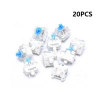 10/20/50 vnt. Klaviatūros jungiklis Klaviatūros clicker Klavišo keitimas Taktilinis jungiklis Plastikas Keičiamosios dalys 20pcs white