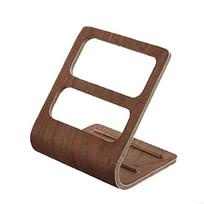 Japanese Wooden Remote Control Holder Storage Rack Natural Grains And Curved Design For Living Room P9YB brown