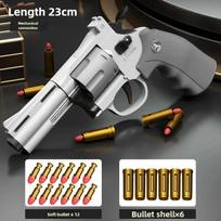Continuous Fire Zp5 357 Revolver Launcher Pistol Toy Gun With Soft Dart Bullets For Cs Outdoor Game Fun Gifts For Kids Adults