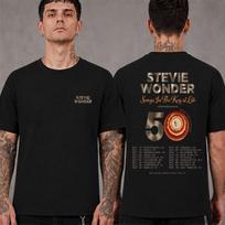 Stevie Wonder 50-mečio daina „In The Key Of Life“ Marškinėliai Dvišaliai Marškinėliai Unisex Marškinėliai XL brown