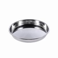 Rustproof Stainless Steel Pizza Pan Stainless Steel Stainless Steel Dining Dish  Restaurant 32cm white