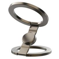 Magnetinis Fidget Spinner Telefono Žiedo Laikiklis Dvigubo Šono Magnetas MagSafe Dėlei 360° Sukimosi Rankena Stovas Streso Malšinimui Sulankstomas 5 pilka spalva