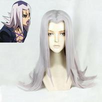Anime JoJo's Bizarre Adventure Leone Abbacchio Cosplay Wigs Golden Braided Heat Resistant Hair Cosplay Costume Wigs One Size gray