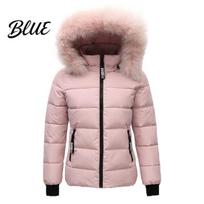 Women Windbreaker Winter Down Coat Padded Hooded Pockets Zip-up Parka Windproof Heat Retention with Faux Fur Collar Slim Fit Plus Size Daily L rožinė