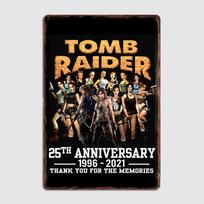 Tomb Raider Lara Croft Retro Klasikinis Plakatas Metalo Ženklas Plakatai Garažo Klubinės Patalpos Dekoras Sienų Dekoras Namų Dekoras 20x30cm（7.8x11.8inch） brown