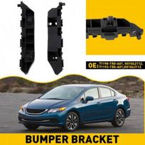 2PCS For CIVIC Sedan Headlight 2012-2015 Bumper Bracket Front Beam Mount Support black