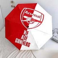 1 vnt. Automatiškai susilankstantis skėtis - Arsenal Arsenal raštas, Nešiojamas ir sulankstomas dizainas su 8 šonkauliais, Kalėdinės ir gimtadienio dovanos gray