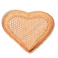 Heart Shape Picnic Basket Bread Food Fruit Plate Kitchen Accessories for Kitchen 1 beige