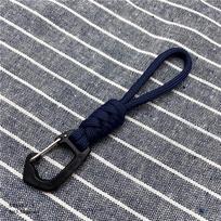 Outdoor Paracord Keychain Lanyard Braided Nylon Lanyard High Strength Parachute Cord Carabiner Phone Backpack Key Ring gray