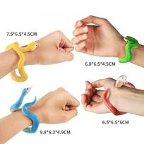 Novelty Simulation Children Snake Bracelet Set Model Toys Horror Pranks Snake Bracelets Halloween Cosplay Dress Up Accessories snake bracelet beige