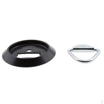 Trailer Boat Recessed D Ring Rope Chain Strap tie Stainless Steel black