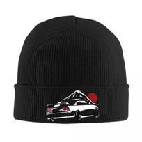 JDM R Hat Autumn Winter Skullies Beanies Ski Drift Car Cap Unisex Women Acrylic Bonnet One Size black