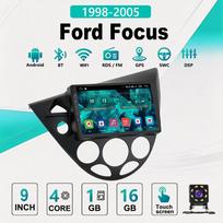 2Din Android Car-Play Car Radio,Ford Focus 1998-2005,Multimedia Player Head Unit Stereo GPS Navigation BT WIFI,1+16GB 1+16GB juoda