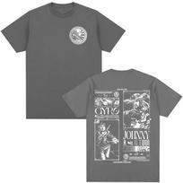 Anime Jojo Bizarre Adventure T Shirts Manga Men's Women Casual Cotton Short Sleeves Oversized Top XL gray