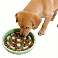 Pet Slow Feeder Bowl: Food Grade Silicone Anti-Fast Eating Lick Mat for Cats & Dogs Dark Gray beige