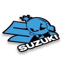 Suzuki motociklo personalizuotas ir smagus dekoratyvinis lipdukas Šalmo, kėbulo, bagažinės vandeniui ir saulės spinduliams atsparus modifikavimo lipdukas mėlyna