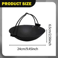 Camping Cooking Pot for Hanging, Compact, Suitable Boiling Water, Easy to Clean, Ideal 24CM black