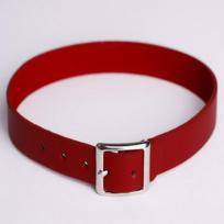Chic Punk Chain Bracelet Leather Buckle Choker Collar Necklace raudona