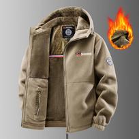 Vyriškas šildomas striukė Žieminė poliarinio vilnos striukė Vyriška terminė vilnos taktinė sportinė striukė Karinė softshell žygio lauko armijos striukė 3XL chaki