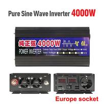 Grynosios sinusinės bangos keitiklis 4000 W galia DC 12V 24V 48v Į AC 220V Įtampa 50/60HZ keitiklis Saulės automobilio keitiklis su LED 48V&220V 60HZ black