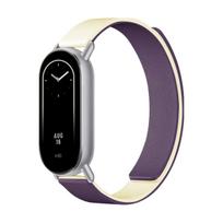 Magnetinis dirželis Xiaomi Smart Band 10 9 8 Loop Mi Band 10 laikrodžių apyrankės Xiaomi silikoninė apyrankė 9/8 NFC apyrankė MiBand 10 9 8 priedai Xiaomi Smart Band 10 violetinė
