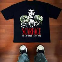 2025 Scarface Al Pacino Klasikinis Filmas Amerikietiški Trumpomis Rankovėmis Gangsterių Filmo Marškinėliai Tony Vyriški Moteriški Hip Hop Retro Gotikinis Viršus M brown