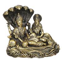 Lakshmi Vishnu Ji Sitting On Sheshnag Murti, Laxmi Vishnu Resting On Snake Idol black