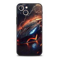 Šaunus sportinio automobilio dėklas telefonui iPhone 16 15 14 13 12 Pro Max 11 Pro Max 7 8 Plus XS XR Atsparus smūgiams minkštas dėklas Coque Capas iPhone 16 Plus